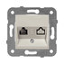 Роз к мех бронз RJ45 Cat.5e IP20 Karre+ Роз к мех бронз RJ45 Cat.5e IP20 Karre+