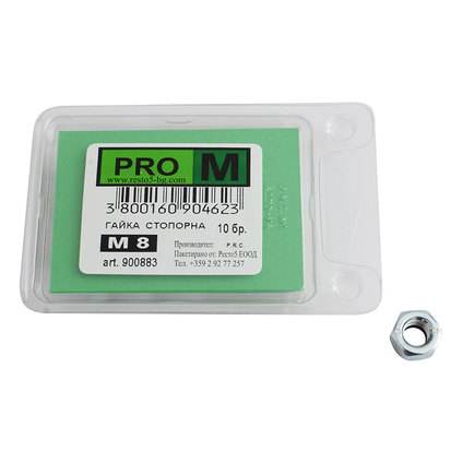 PRO M гайка стопорна М 8/10бр. PRO M гайка стопорна М 8/10бр.