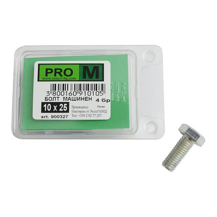 PRO M болт машинен 10 х 25/4бр. PRO M болт машинен 10 х 25/4бр.