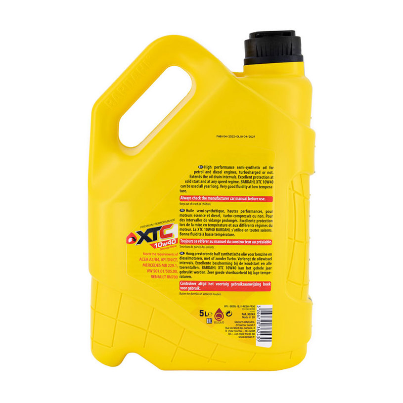 МОТОРНО МАСЛО BARDAHL ХТС 10W40 5 L МОТОРНО МАСЛО BARDAHL ХТС 10W40 5 L