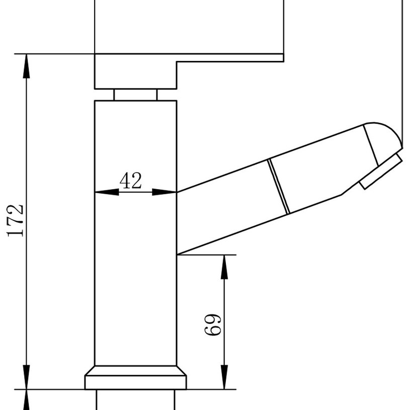 Смесител Куатро за умивалник с изт.душ Смесител Куатро за умивалник с изт.душ