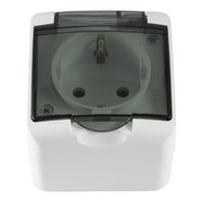 КОНТАКТ IP44 ЕДИНИЧЕН БЯЛ/ПРОЗРAЧЕН КАПАК MELOPLAM TONI КОНТАКТ IP44 ЕДИНИЧЕН БЯЛ/ПРОЗРAЧЕН КАПАК MELOPLAM TONI