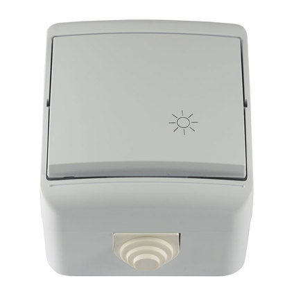 БУТОН СТЪЛБИЩЕН IP44 БЯЛ БУТОН СТЪЛБИЩЕН IP44 БЯЛ