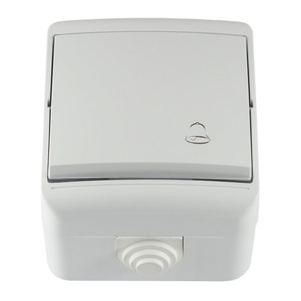 БУТОН ЗА ЗВЪНЕЦ IP44 БЯЛ БУТОН ЗА ЗВЪНЕЦ IP44 БЯЛ