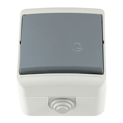 БУТОН ЗА ЗВЪНЕЦ IP44 СИВ БУТОН ЗА ЗВЪНЕЦ IP44 СИВ