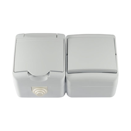 ДВОЙНА КОМБИНАЦИЯ IP44 К-Т+КЛ. СХ.1 БЯЛ ДВОЙНА КОМБИНАЦИЯ IP44 К-Т+КЛ. СХ.1 БЯЛ