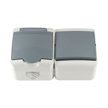 ДВОЙНА КОМБИНАЦИЯ IP44 К-Т+КЛ.СХ.1 СИВ ДВОЙНА КОМБИНАЦИЯ IP44 К-Т+КЛ.СХ.1 СИВ