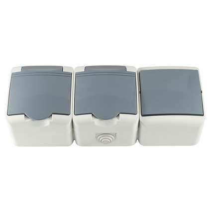 ТРОЙНА КОМБИНАЦИЯ IP44 К-Т 2+КЛ.СХ.1 СИВ ТРОЙНА КОМБИНАЦИЯ IP44 К-Т 2+КЛ.СХ.1 СИВ