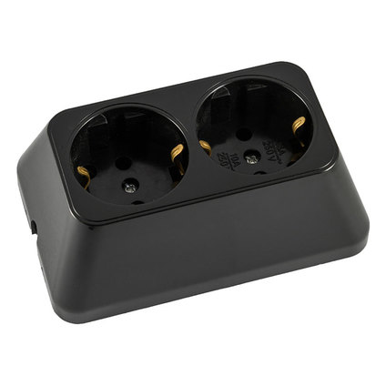 РАЗКЛОНИТЕЛ ДВОЕН БЕЗ КАБЕЛ IP20 О.М ЧЕР РАЗКЛОНИТЕЛ ДВОЕН БЕЗ КАБЕЛ IP20 О.М ЧЕР