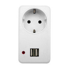 КОНТАКТ ШУКО + 2 USB-D1 КОНТАКТ ШУКО + 2 USB-D1