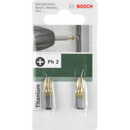 BOSCH, БИТОВЕ 2 PH1 25 ММ TITANIUM BOSCH, БИТОВЕ 2 PH1 25 ММ TITANIUM