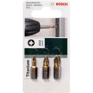 BOSCH, БИТОВЕ 3 PZ 25 ММ TITANIUM PZ 1-2 BOSCH, БИТОВЕ 3 PZ 25 ММ TITANIUM PZ 1-2