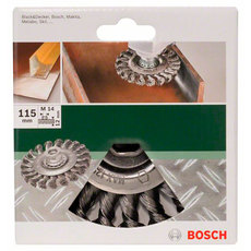 BOSCH, ЧЕТКА M14 МЕТАЛ ПЛОСКА 115MM BOSCH, ЧЕТКА M14 МЕТАЛ ПЛОСКА 115MM