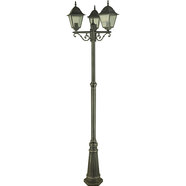 Троен фенер 2m сребърна патина Е27^^^ Троен фенер 2m сребърна патина Е27^^^