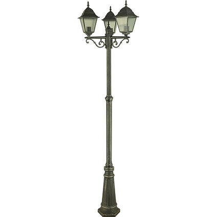 Троен фенер 2m сребърна патина Е27^^^ Троен фенер 2m сребърна патина Е27^^^