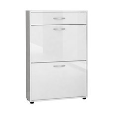 ШКАФ ЗА ОБУВКИ 2ВРАТИ БЯЛ ГЛАНЦ70X29X100 ШКАФ ЗА ОБУВКИ 2ВРАТИ БЯЛ ГЛАНЦ70X29X100