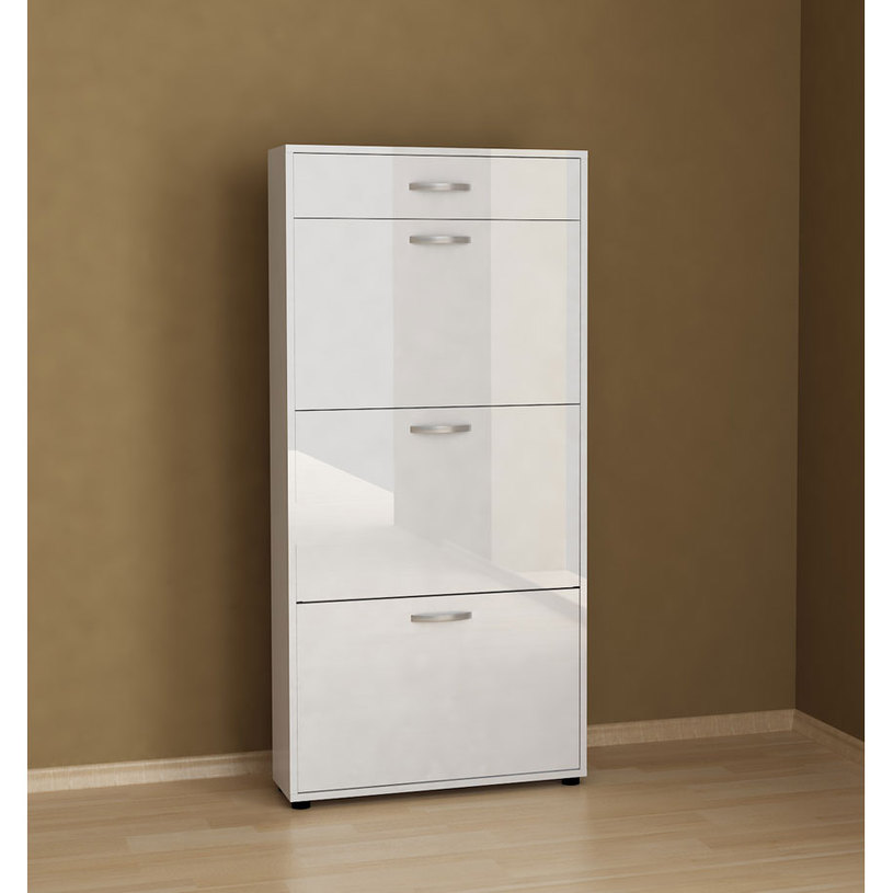 ШКАФ ЗА ОБУВКИ 3ВРАТИ БЯЛ ГЛАНЦ70X29X138 ШКАФ ЗА ОБУВКИ 3ВРАТИ БЯЛ ГЛАНЦ70X29X138