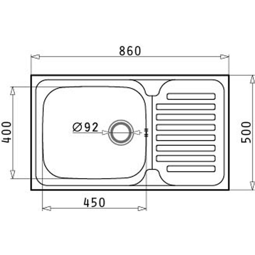 МИВКА DORIAN 86X50 1B1D ГЛАДКО Ф92(97301 МИВКА DORIAN 86X50 1B1D ГЛАДКО Ф92(97301