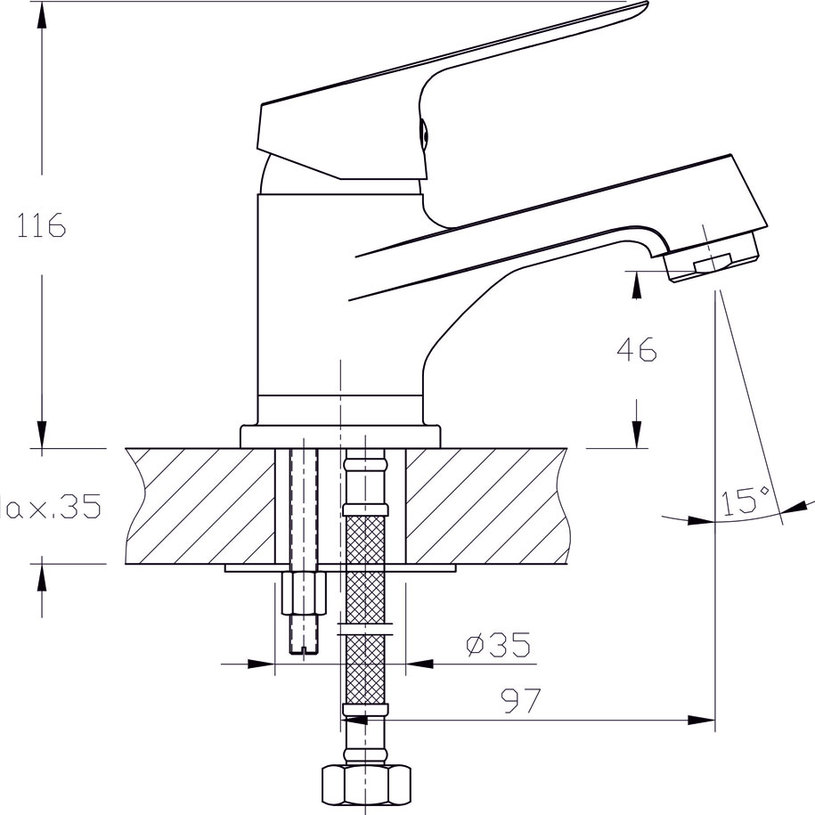 СМЕСИТЕЛ LINNI СТОЯЩ ЗА УМИВАЛНИК IC СМЕСИТЕЛ LINNI СТОЯЩ ЗА УМИВАЛНИК IC