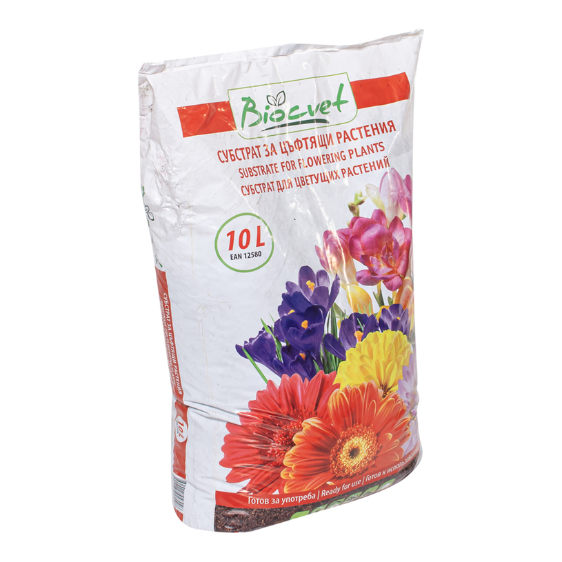 СУБСТРАТ ЗА ЦЪФТЯЩИ 10Л BIOCVETбез 2 СУБСТРАТ ЗА ЦЪФТЯЩИ 10Л BIOCVETбез 2