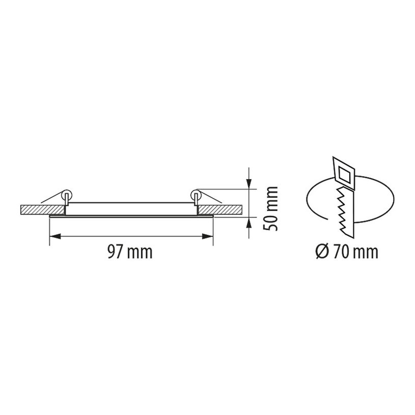 &LED панел стъкло 6W 4200K IP44 420lm &LED панел стъкло 6W 4200K IP44 420lm