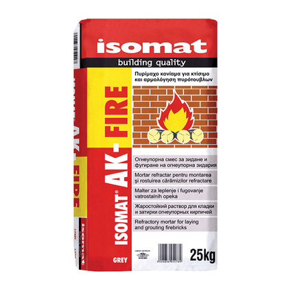ISOMAT AK-FIRE ОГНЕУП. СМЕС ЗА ЗИД.25КГ ISOMAT AK-FIRE ОГНЕУП. СМЕС ЗА ЗИД.25КГ