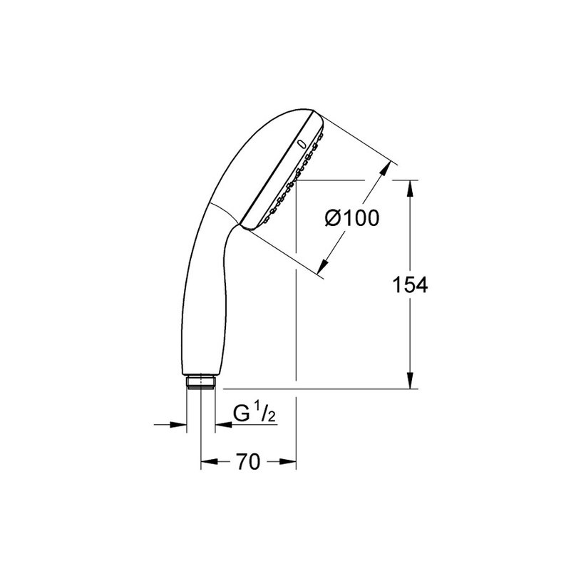 ДУШ СЛУШАЛКА VITALIO GO 100 1F 26195000 ДУШ СЛУШАЛКА VITALIO GO 100 1F 26195000