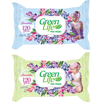 БЕБЕШКИ МОКРИ КЪРПИ 120БР.Green Life БЕБЕШКИ МОКРИ КЪРПИ 120БР.Green Life