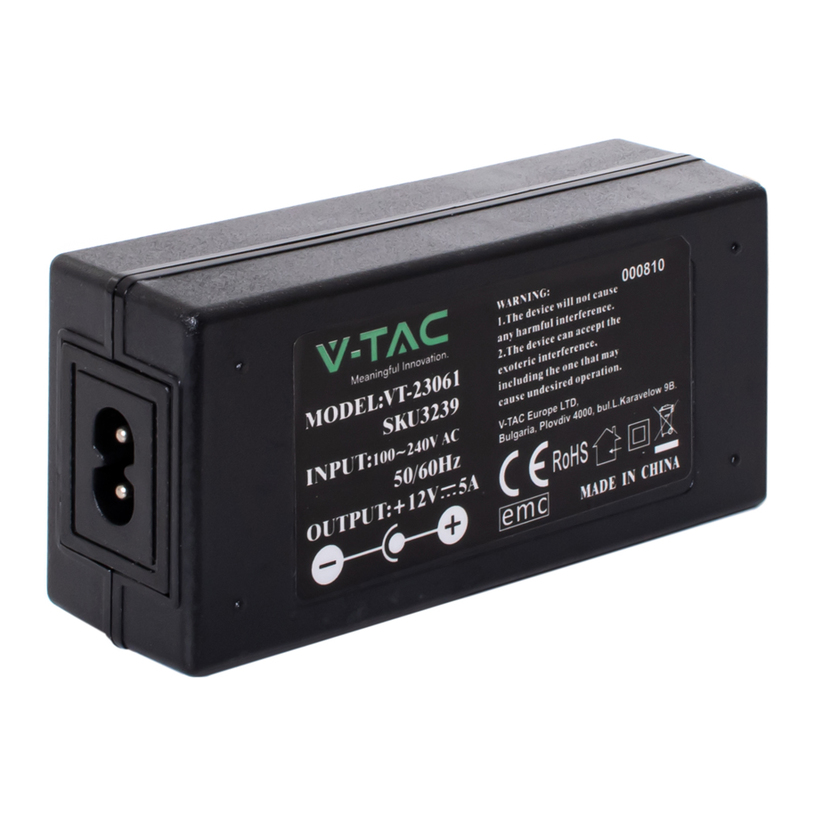 LED ТРАНСФОРМАТОР 60W 12V 5A IP44 LED ТРАНСФОРМАТОР 60W 12V 5A IP44
