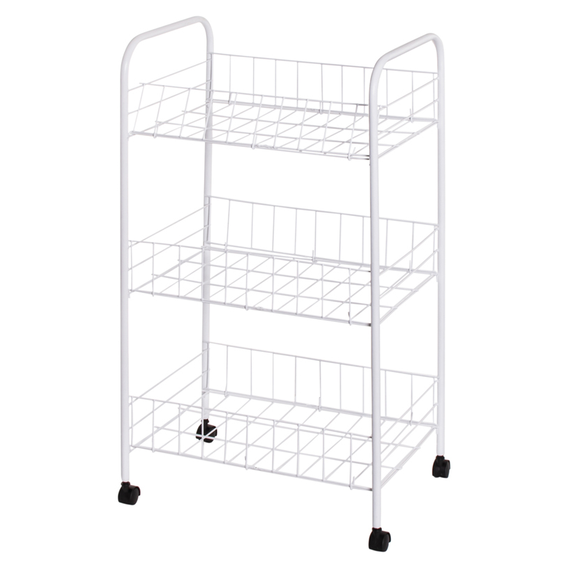 &PR СТЕЛАЖ НА КОЛЕЛА 3 НИВА БЯЛ &PR СТЕЛАЖ НА КОЛЕЛА 3 НИВА БЯЛ