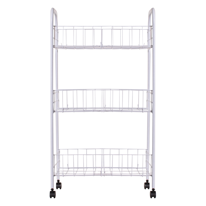 &PR СТЕЛАЖ НА КОЛЕЛА 3 НИВА БЯЛ &PR СТЕЛАЖ НА КОЛЕЛА 3 НИВА БЯЛ