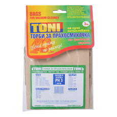 ТОРБИ ЗА ПРАХОСМУКАЧКА TONI PH3 X3 3 БР ТОРБИ ЗА ПРАХОСМУКАЧКА TONI PH3 X3 3 БР
