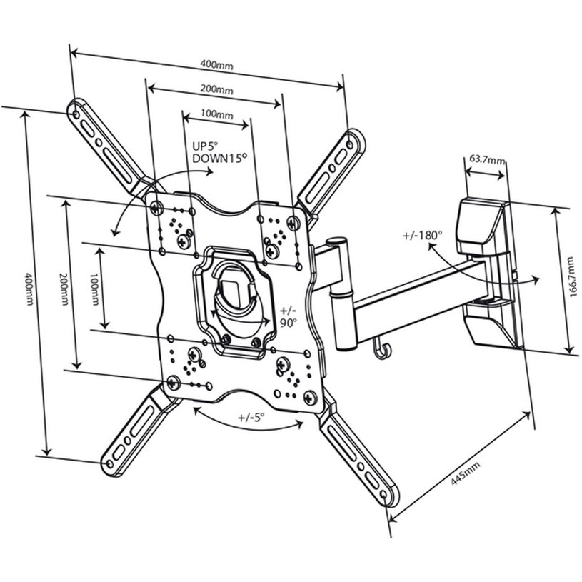 TV СТОЙКА VIVANCO 37980 TV СТОЙКА VIVANCO 37980