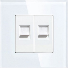 РОЗЕТКА 2XRJ45 CAT5 РАМКА БЯЛА LUXON РОЗЕТКА 2XRJ45 CAT5 РАМКА БЯЛА LUXON