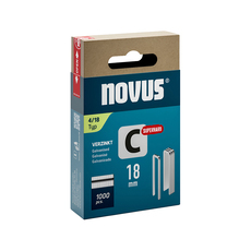 СКОБИ ЗА ТАКЕР ТИП C 4 18 ММ NOVUS 1000 БРОЯ СКОБИ ЗА ТАКЕР ТИП C 4 18 ММ NOVUS 1000 БРОЯ