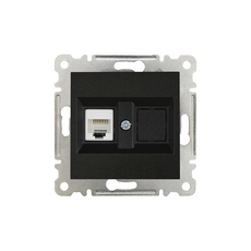 РОЗЕТКА RJ45 МЕХ. ЧЕРЕН KAREA LINE РОЗЕТКА RJ45 МЕХ. ЧЕРЕН KAREA LINE