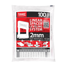 ФИКСАТОР ЗА НИВЕЛИРАНЕ НА ПЛОЧКИ BEOROL 2 ММ 100 БР ФИКСАТОР ЗА НИВЕЛИРАНЕ НА ПЛОЧКИ BEOROL 2 ММ 100 БР