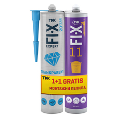 **МОНТАЖНО ЛЕПИЛО TRANSPARENT + FIX11 **МОНТАЖНО ЛЕПИЛО TRANSPARENT + FIX11