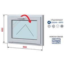 PVC ПРОЗОРЕЦ 5-КАМЕРЕН 800/600 БЯЛ NEW PVC ПРОЗОРЕЦ 5-КАМЕРЕН 800/600 БЯЛ NEW