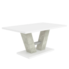 ТРАПЕЗНА МАСА VESTA БЕТОН-БЯЛ 137-176 ТРАПЕЗНА МАСА VESTA БЕТОН-БЯЛ 137-176