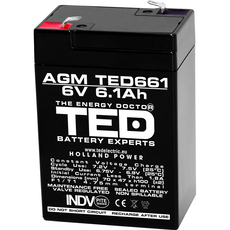 АКУМУЛАТОР 6V / 6.1AH AGM TED ELECTRIC АКУМУЛАТОР 6V / 6.1AH AGM TED ELECTRIC
