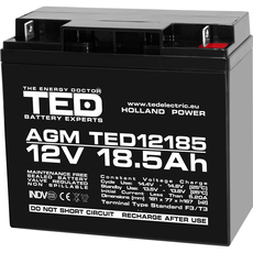 АКУМУЛАТОР 12V / 18.5AH AGM TED ELECTRIC АКУМУЛАТОР 12V / 18.5AH AGM TED ELECTRIC