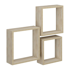 КОМПЛЕКТ РАФТОВЕ ЗА СТЕНА MAXHOME QB-3S ДЪБ КОМПЛЕКТ РАФТОВЕ ЗА СТЕНА MAXHOME QB-3S ДЪБ