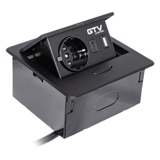 РАЗКЛОНИТЕЛ ЗА ВГРАЖДАНЕ 1 ГНЕЗДО И USB A+C И КАБЕЛ ЧЕРЕН GTV AVARO РАЗКЛОНИТЕЛ ЗА ВГРАЖДАНЕ 1 ГНЕЗДО И USB A+C И КАБЕЛ ЧЕРЕН GTV AVARO