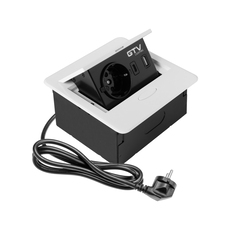 РАЗКЛОНИТЕЛ ЗА ВГРАЖДАНЕ 1 ГНЕЗДО И USB A+C И КАБЕЛ БЯЛ GTV AVARO РАЗКЛОНИТЕЛ ЗА ВГРАЖДАНЕ 1 ГНЕЗДО И USB A+C И КАБЕЛ БЯЛ GTV AVARO