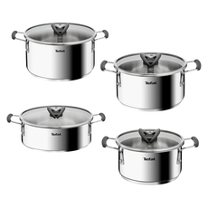 КОМПЛЕКТ СЪДОВЕ ЗА ГОТВЕНЕ 8 ЧАСТИ OPTI'SPACE TEFAL КОМПЛЕКТ СЪДОВЕ ЗА ГОТВЕНЕ 8 ЧАСТИ OPTI'SPACE TEFAL