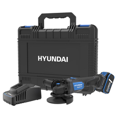 АКУМУЛАТОРЕН ЪГЛОШЛАЙФ HYUNDAI AG20X-125FT 20 V, КУФАР, 125 мм, 4.00 Ah АКУМУЛАТОРЕН ЪГЛОШЛАЙФ HYUNDAI AG20X-125FT 20 V, КУФАР, 125 мм, 4.00 Ah