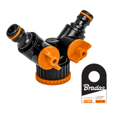 РАЗПРЕДЕЛИТЕЛ ЗА ВОДА ДВУПЪТЕН BLACK LINE BRADAS ECO-PWB2222 РАЗПРЕДЕЛИТЕЛ ЗА ВОДА ДВУПЪТЕН BLACK LINE BRADAS ECO-PWB2222