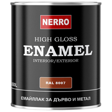 ЕМАЙЛЛАК ЗА ДЪРВО И МЕТАЛ RAL 8007 КАФЯВ 0.650 L NERRO ЕМАЙЛЛАК ЗА ДЪРВО И МЕТАЛ RAL 8007 КАФЯВ 0.650 L NERRO
