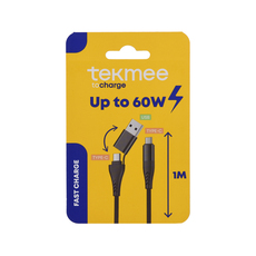 КАБЕЛ TYPE-C/TYPE-C-USB 1М 60W ЧЕРЕН КАБЕЛ TYPE-C/TYPE-C-USB 1М 60W ЧЕРЕН